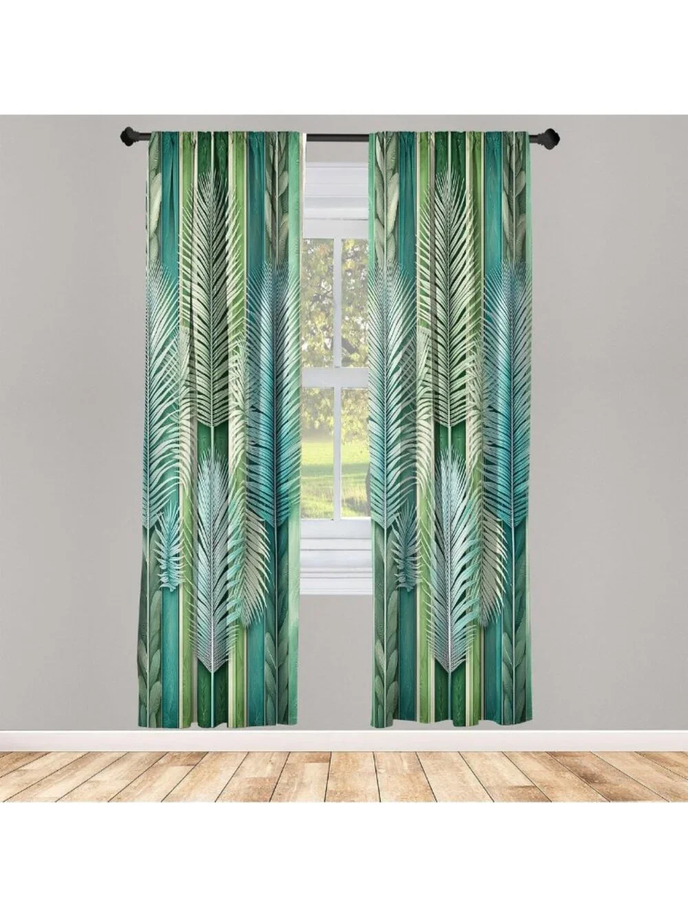 Colorful Fall Leaf Window Curtain Panels Set, Lightweight 4-Pack, 28